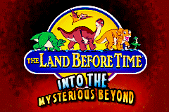 The Land Before Time - Into the Mysterious Beyond Title Screen